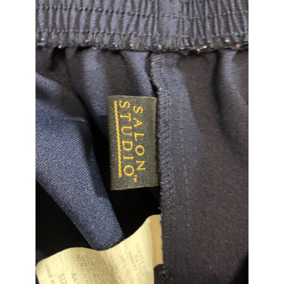 Salon Studio Womens Size 8 Blue Elastic Waist Pull On Knit Straight Leg Pants - Picture 6 of 7